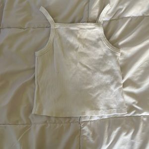 White cropped tank top
